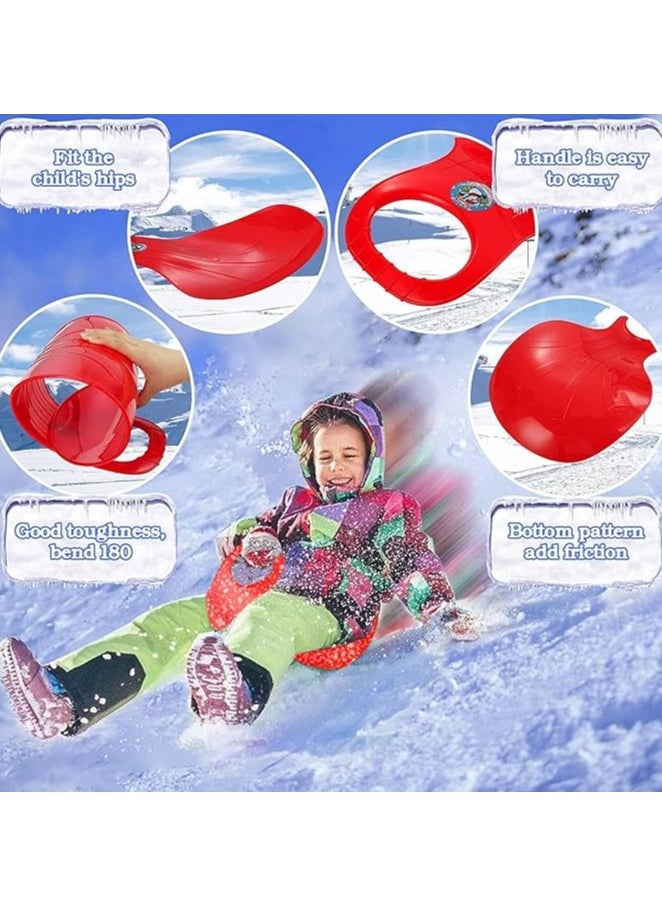 MahMir Kid's Sand Skiing Board with Handle, Grass ,Snow , Sand Board Ski Pad for Outside Sports ( Red )  - Image 4