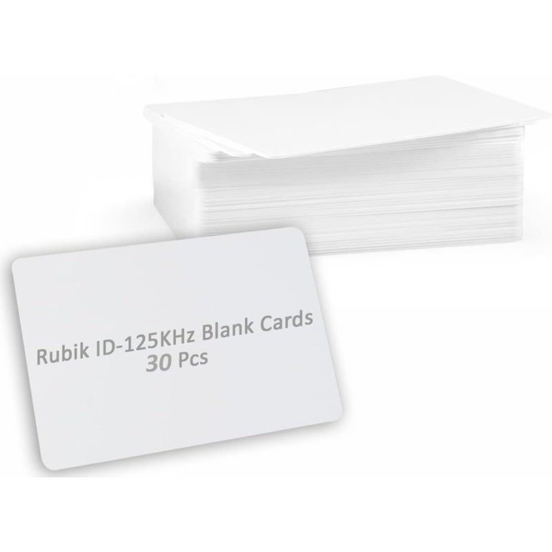 30 PCS Blank ID-125KHz RFID Key Fobs for RFID Reader/Writer Compatible with ID-125KHz Systems For Access Control, Office, Home, Security PVC Material, White - Image 1