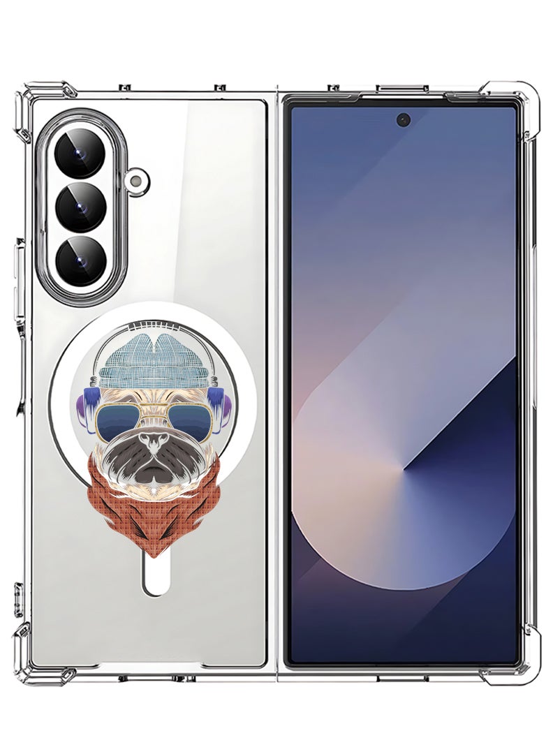 Theodor Magnetic Case for Samsung Galaxy Z Fold 7 Compatible with MagSafe Wireless Charging, Shockproof Phone Bumper Cover swag bull dog - Image 1