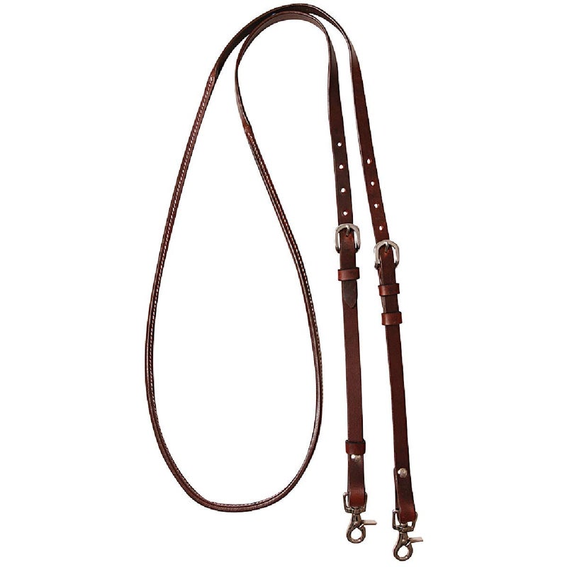 Cashel Adjustable Roping Rein Buckle And Keeper Ends  Chocolate