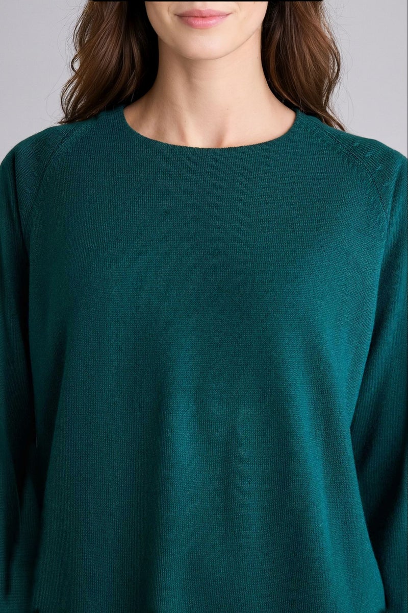 DeFacto Green Woman Regular Fit Crew Neck Knit Tunic Casual - Image 4
