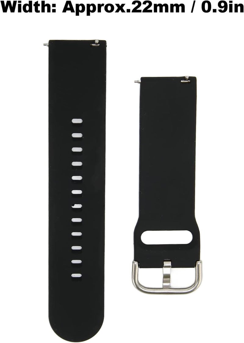 CERLINK 22mm Watch Band Strap Silicone Material with Metal Buckle Compatible with Fire-Boltt, Boat, Noise, Amazfit, beatXp & All 22mm Watches Pack of-4 - Image 5