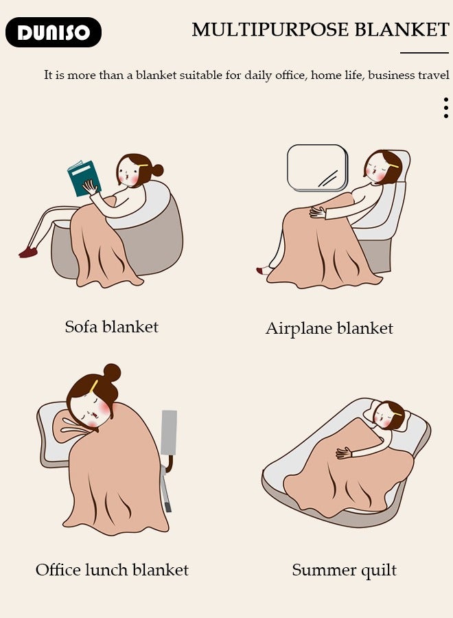 DUNISO بطانية قابلة للارتداء 2 في 1 بزنار، دافئ متعدد الوظائف للكتف، بطانية فليس قابلة للارتداء، رمية مريحة بونشو، بطانية حضن لفصل الشتاء، المنزل، المكتب، المدرسة - Image 5