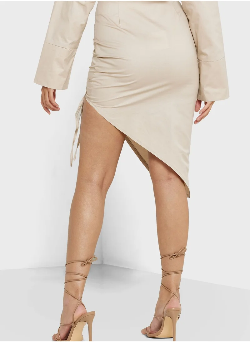 PUBLIC DESIRE Ruched High Waist Skirt