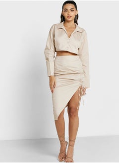 PUBLIC DESIRE Ruched High Waist Skirt  - Image 4