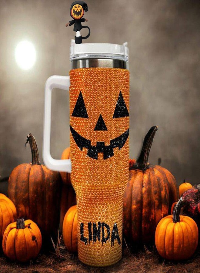 SEMATA 6PCS Halloween Straw Cover Cap for Stanley Cup Accessories,Silicone Straw Toppers for Stanley Tumbler 40&30 oz,Cute Skull Ghost Reusable Straw Tips Protectors Compatible with 10mm 0.4in Straws - Image 5