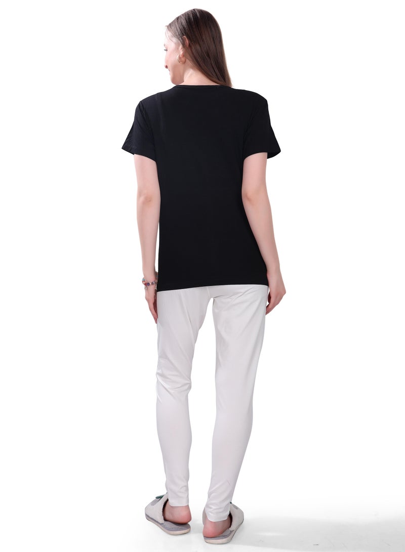 تامي ملابس الأمومة والرضاعة - باللون الأسود - Image 4