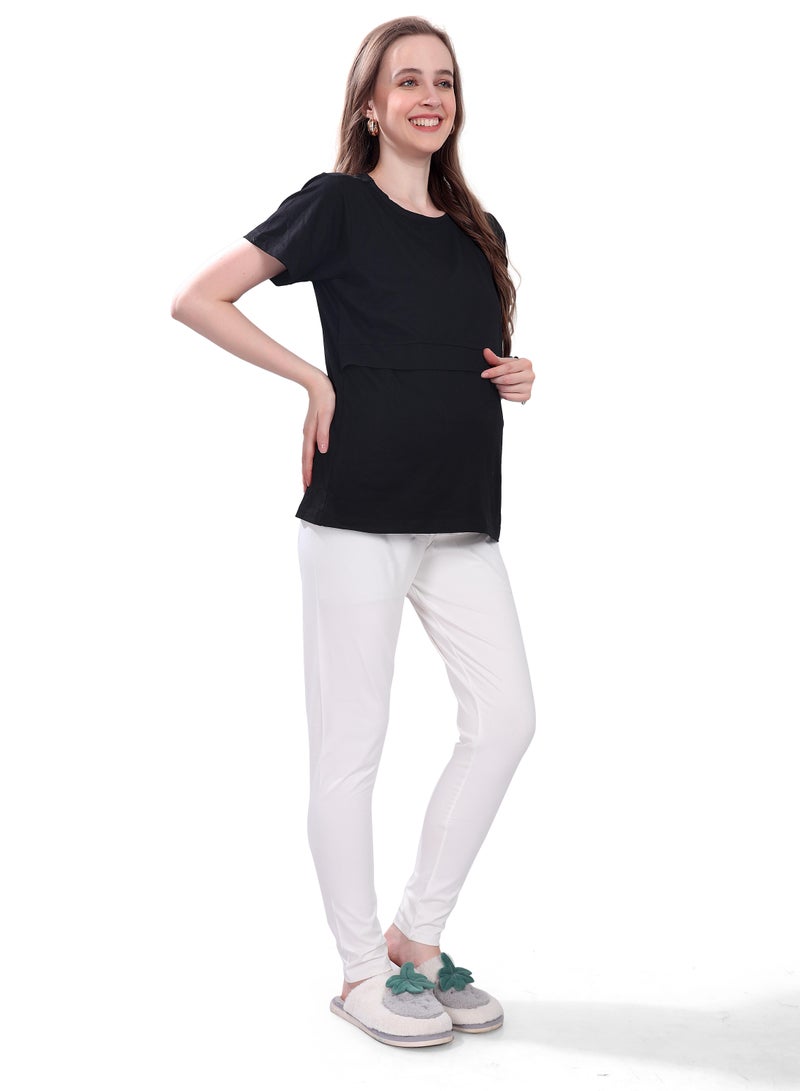 تامي ملابس الأمومة والرضاعة - باللون الأسود - Image 3