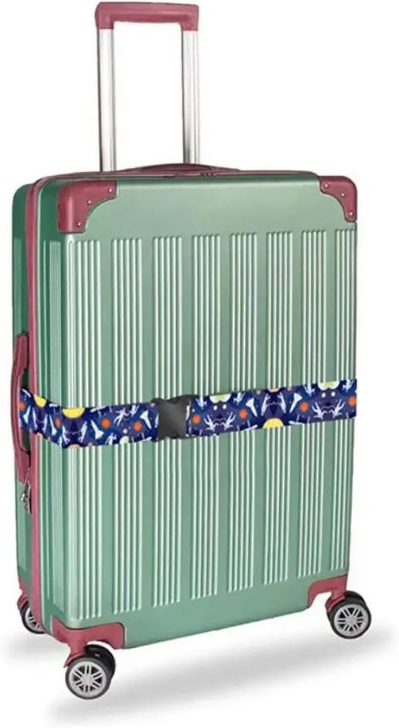 2pc Multicolor Travel Luggage Belts - Ethnic Style Baggage Binding Strap for Suitcase Accessories(5) - Image 3