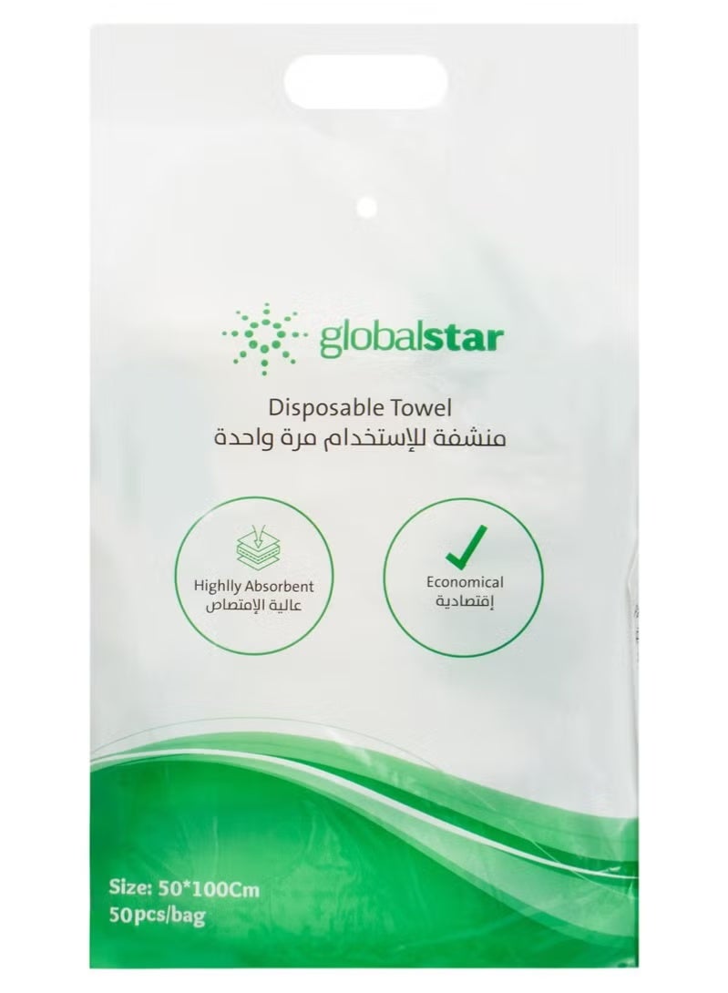 Global Star | Disposable Towels 100×50 cm – Pack of 50