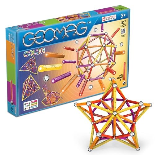 GEOMAG مجموعة بناء مغناطيسية جيوماج COLOR 127 قطعة معتمدة من STEM آمنة للأطفال من عمر 3 سنوات وما فوق - Image 1