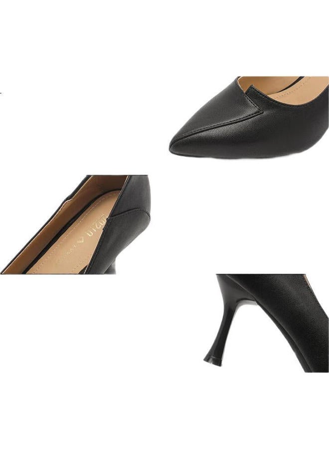 DUSTO Dong Commuter Shoes Women'S Shoes Spring Simple Irregular Black Two-Wear Thin Heel Shallow Mouth High Heels 3221 - Image 2