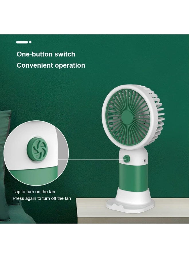 Raxoom Mini Handheld Fan Battery Operated Small Personal Portable Fan Speed Adjustable USB Rechargeable Fan Cute Design Powerful for | Women,Men | Indoor,Outdoor green - Image 3