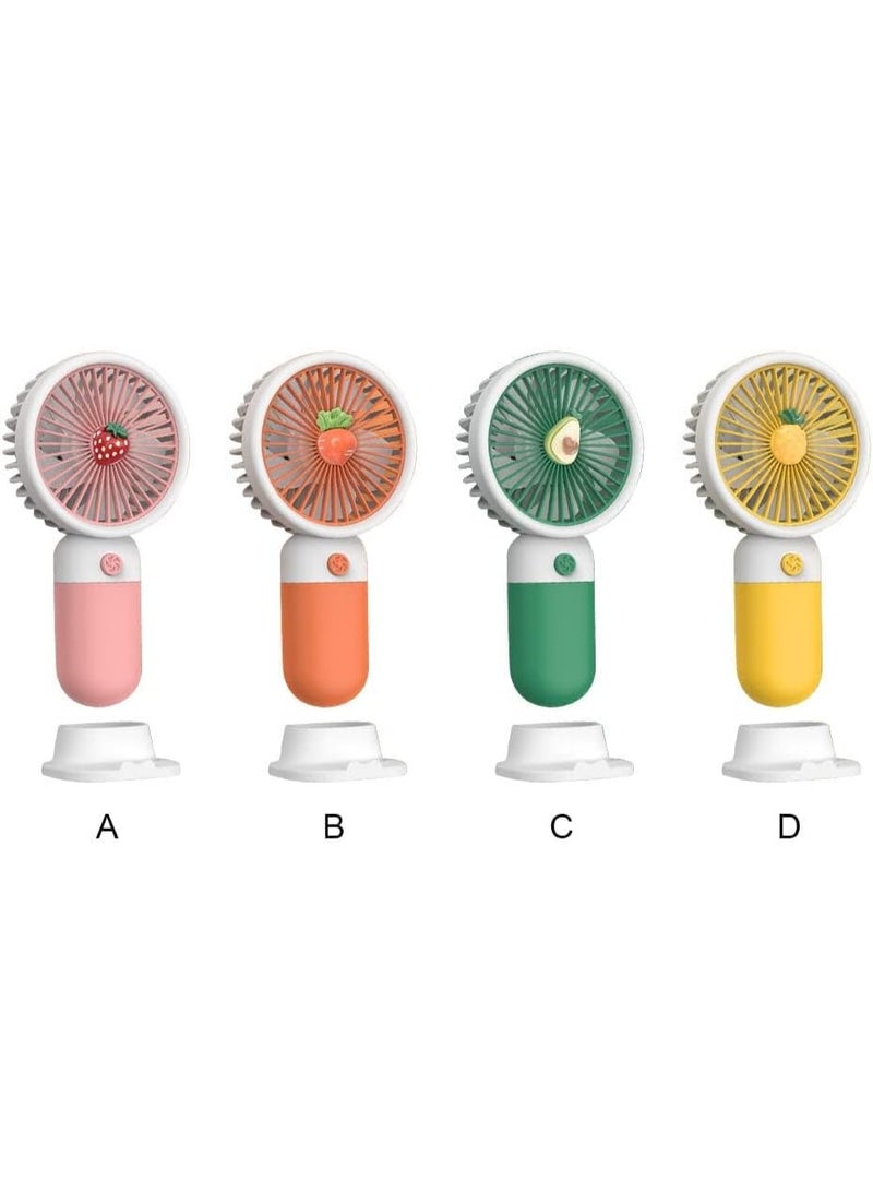 Raxoom Mini Handheld Fan Battery Operated Small Personal Portable Fan Speed Adjustable USB Rechargeable Fan Cute Design Powerful for | Women,Men | Indoor,Outdoor green - Image 4