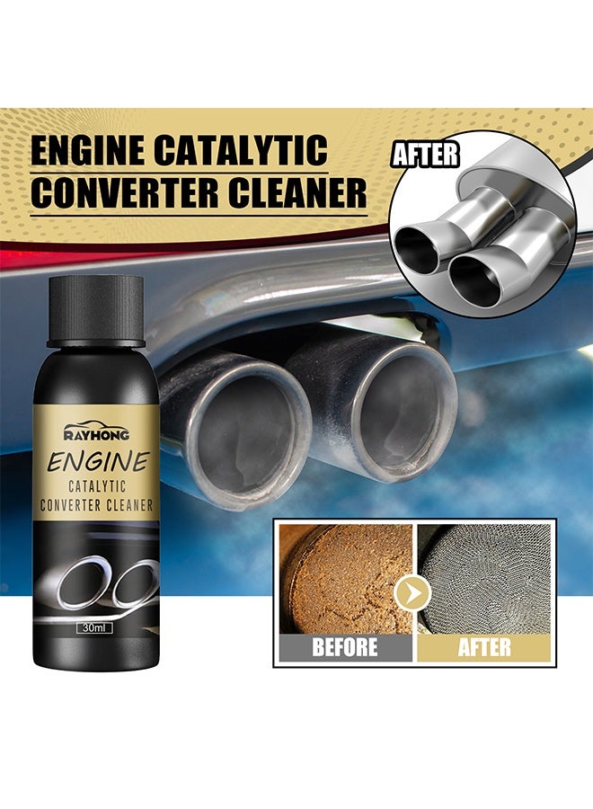 RAYHONG Engine Catalytic Converter Cleaner, Instant Car Exhaust Handy Cleaner, Auto Parts Engine Boost Up Cleaner, Oil Engine Treatment, Fuel Injectors Cleaner 30ml - Image 1