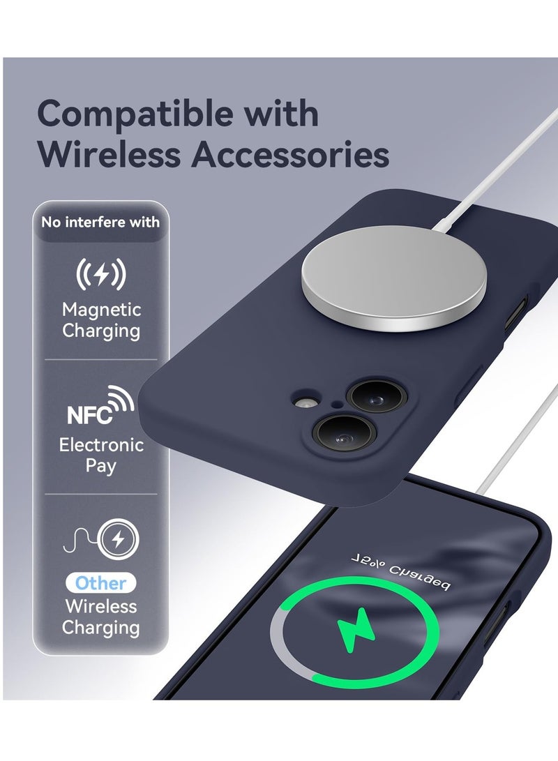 ELTRAZONE Compatible with iPhone 16 Case, Silicone Upgraded [Camera Protection], [Compatible with MagSafe], Anti-Scratch Microfiber Lining Inside with 2 Screen Protectors – Midnight Blue - Image 5