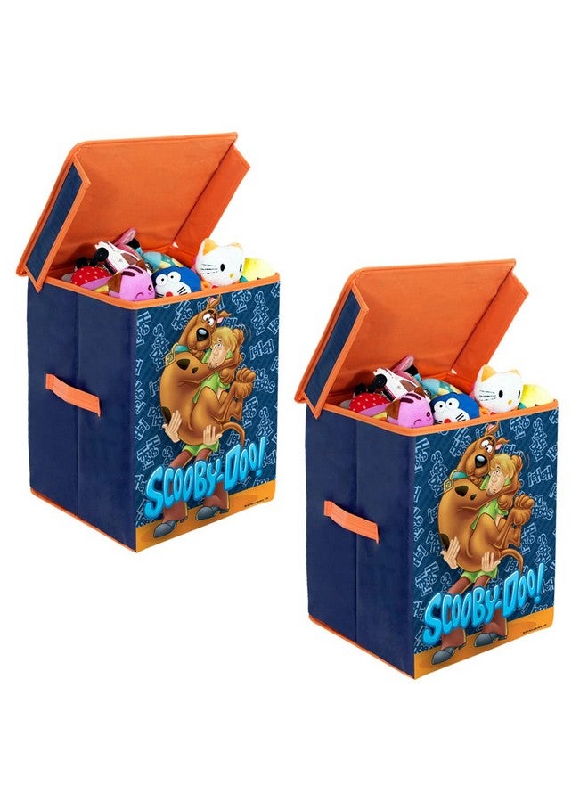 PrettyKrafts Scooby-Doo Toys Organizer Big Storage Box for Kids, with Top Lid -Blue 16 inches(H) x 12 inches (W) x 12 inches (L) (Big 2 Pieces) - Image 1