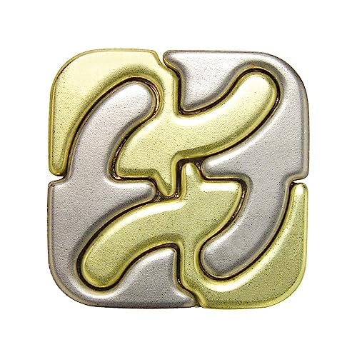 BePuzzled | Square Hanayama Metal Brainteaser Puzzle Mensa Rated Level 6, for Ages 12 and Up - Image 1