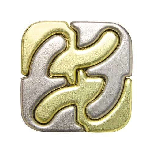 BePuzzled | Square Hanayama Metal Brainteaser Puzzle Mensa Rated Level 6, for Ages 12 and Up - Image 2