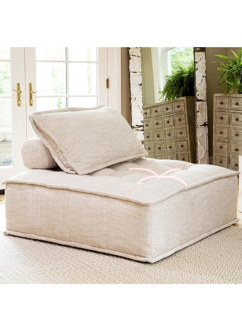 AMF Furniture - AMF Furniture Nordic Fabric Square Lazy Sofa Tatami Style Modular Sofa Simple Design and Modern Life Perfectly Blended for Living Room, Bedroom, Balcony, Leisure Chair - Image 1