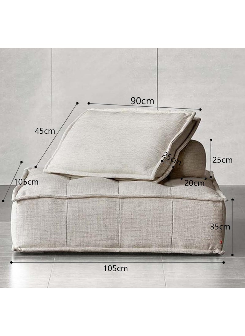 AMF Furniture - AMF Furniture Nordic Fabric Square Lazy Sofa Tatami Style Modular Sofa Simple Design and Modern Life Perfectly Blended for Living Room, Bedroom, Balcony, Leisure Chair - Image 1