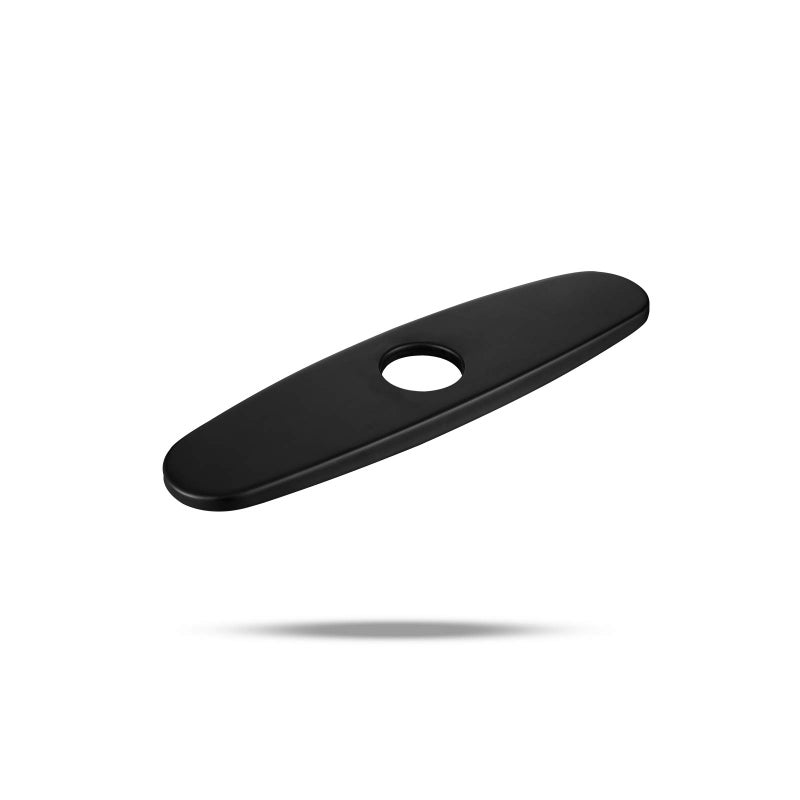 VFAUOSIT Kitchen Faucet Cover  Escutcheon Plate Faucet Hole Cover Stainless Steel Deck Plate For Kitchen Faucet 1 Or 3 Hole Bathroom Sink 10  Matte Black - Image 1