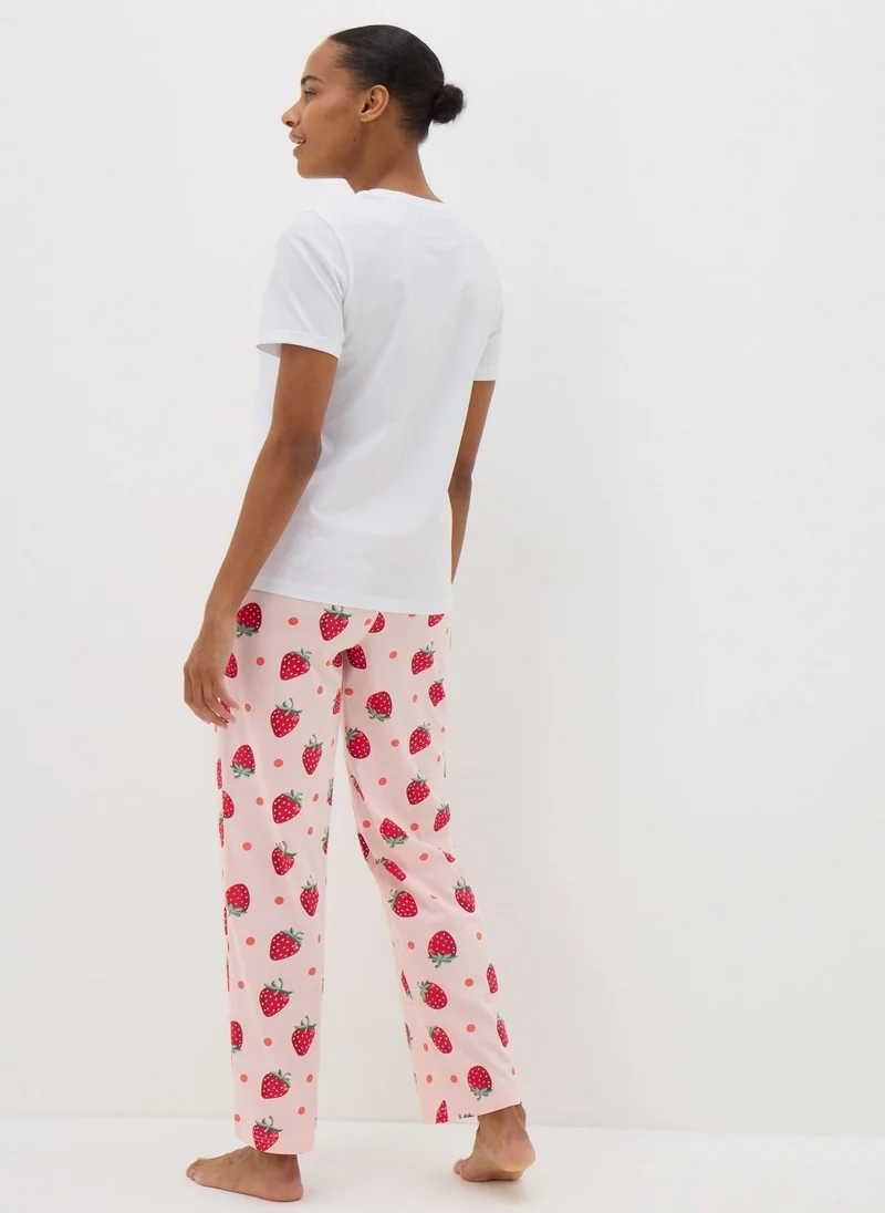 Matalan Pink Strawberry Sweet Dreams Pyjama Set