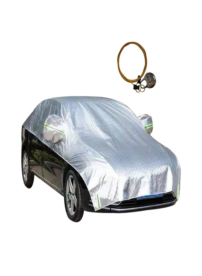 AiWi Space Waterproof & All-Season Half Car Cover,Full Coverage Protection for Windshields & Windows, Car Cover for Snow,Ice,Rain,Shading,Fit for Hatchback. - Image 1