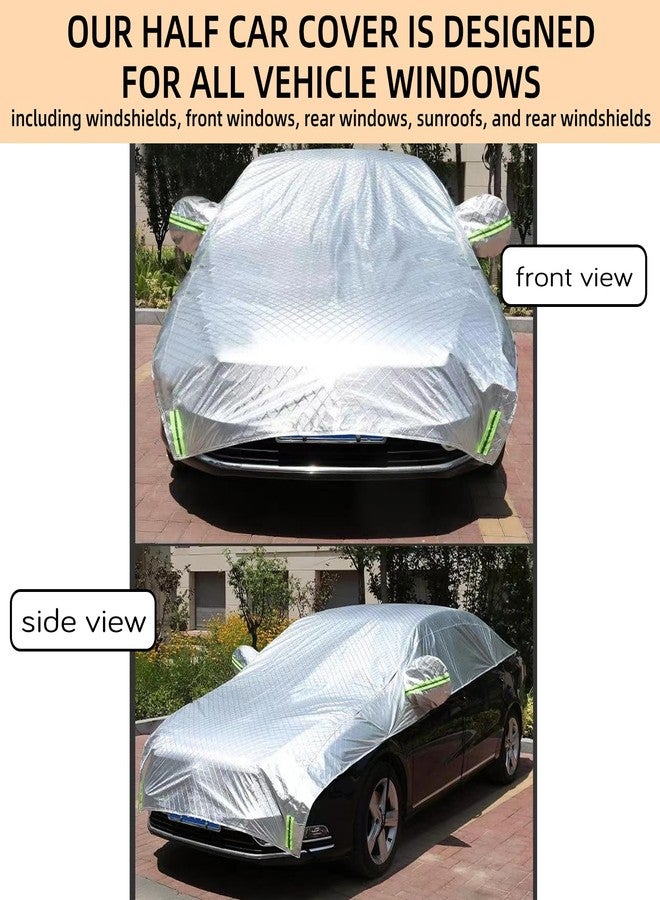 AiWi Space Waterproof & All-Season Half Car Cover,Full Coverage Protection for Windshields & Windows, Car Cover for Snow,Ice,Rain,Shading,Fit for Hatchback. - Image 3