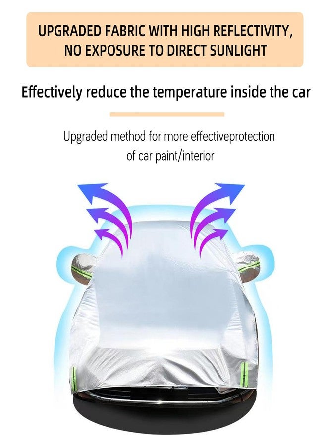 AiWi Space Waterproof & All-Season Half Car Cover,Full Coverage Protection for Windshields & Windows, Car Cover for Snow,Ice,Rain,Shading,Fit for Hatchback. - Image 4