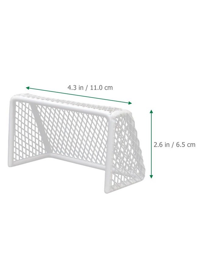 POPETPOP - Fish Tank Decorations Mini Soccer Goal Indoor Mini Net Football Frame Toy Aquarium Football Frame Soccer Net Youth Soccer Goal For Doolhouse Aquarium Decor Miniature Soccer Goal - Image 1