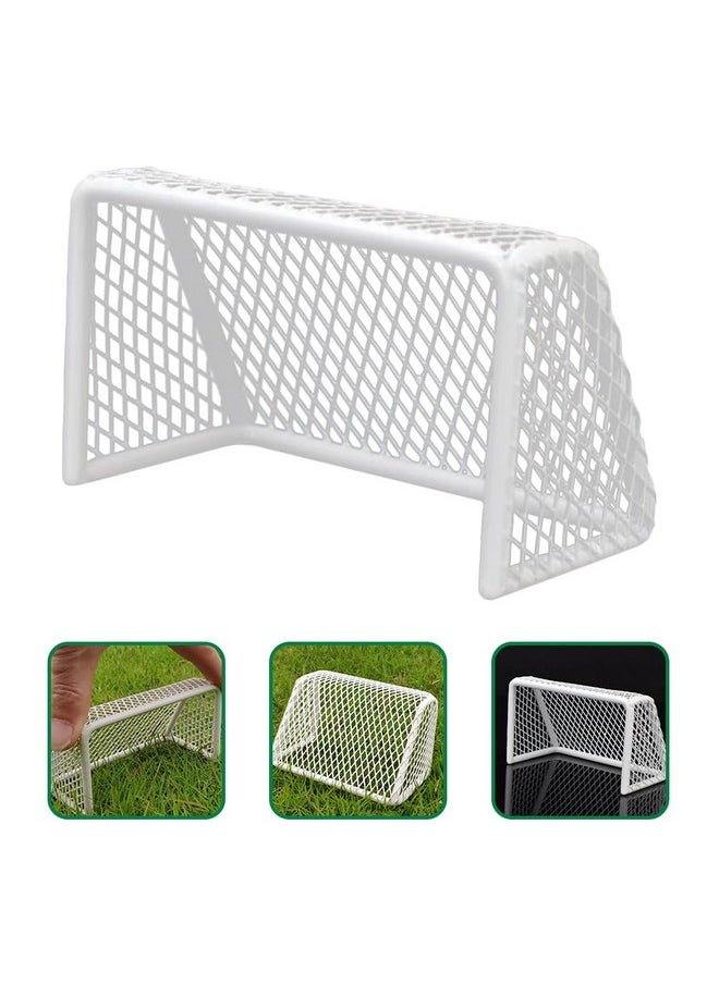 POPETPOP - Fish Tank Decorations Mini Soccer Goal Indoor Mini Net Football Frame Toy Aquarium Football Frame Soccer Net Youth Soccer Goal For Doolhouse Aquarium Decor Miniature Soccer Goal - Image 1