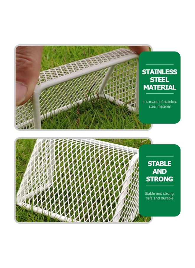POPETPOP - Fish Tank Decorations Mini Soccer Goal Indoor Mini Net Football Frame Toy Aquarium Football Frame Soccer Net Youth Soccer Goal For Doolhouse Aquarium Decor Miniature Soccer Goal - Image 1