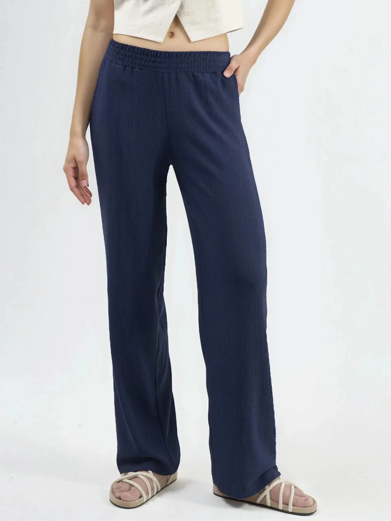 هيكاب Straight Leg Textured Pants Ellie Collection