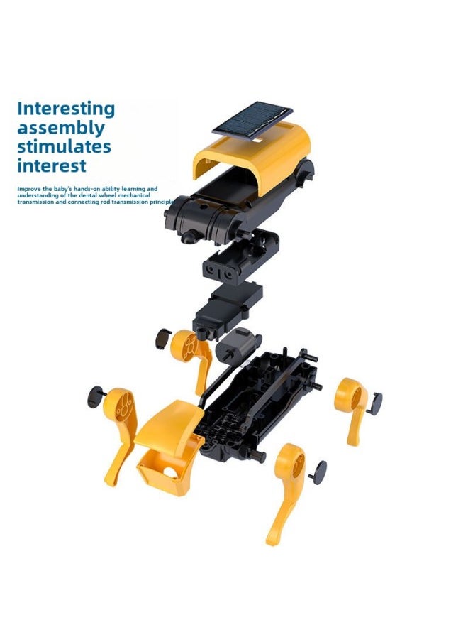Science And Education Solar Energy Electronic Toy Dog Children's Educational DIY Assembled Remote Control Quadruped Robot Dog Toy-Color:Remote Control Mechanical Dog  - Image 5