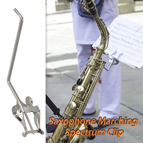Lovermusic Silver Round Socket Sax Clamp-On Clip Holder Lyre Replacement for Alto Tenor Saxophone - Image 3