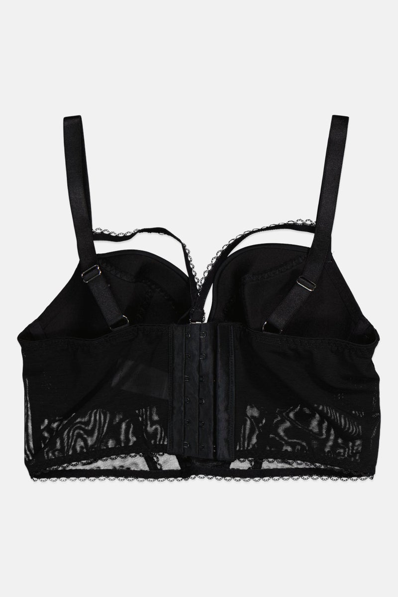 Curvy Kate Women Solid Padded Non Wired Bralette, Black  - Image 2