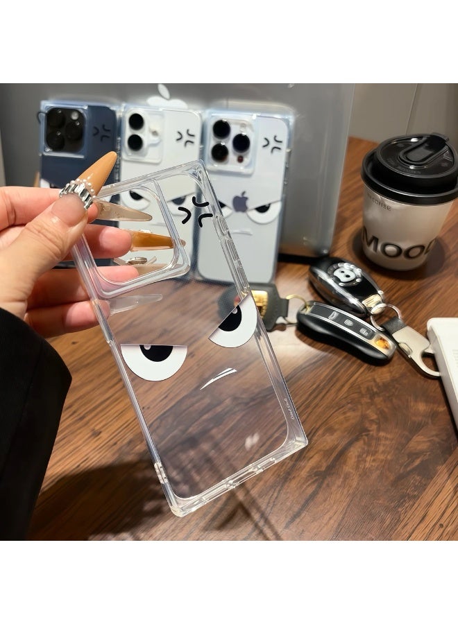 NIBEMINENT Funny And Cute Expression Protective TPU Case Cover For iPhone 15, Clear - Image 3