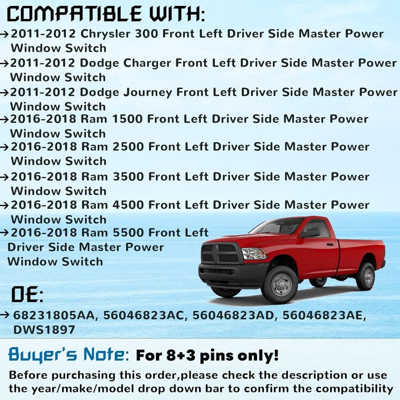 Citumo Master Power Window Switch Replacement - Image 4