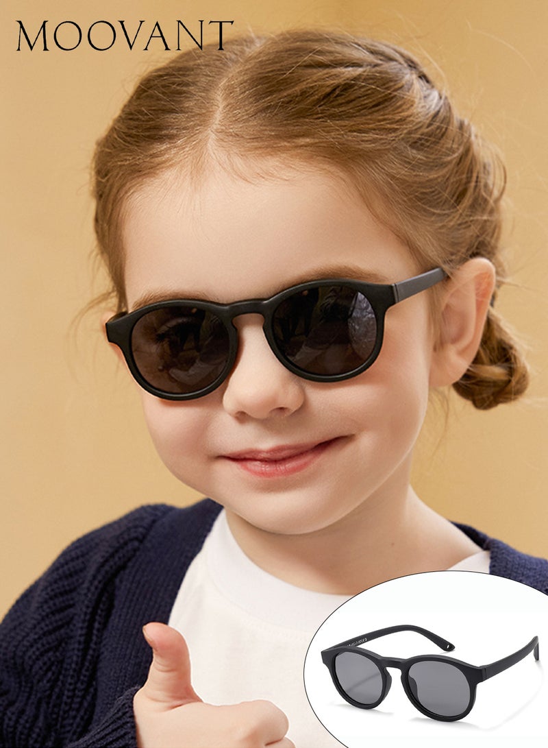 Moovant Baby Polarized Sunglasses UV400 Protection Cute Beach Holiday Outdoor Sun Glasses with Lightweight Flexible TPEE Frame and Elastic Strap for Boys & Girls Age 0-3 - Image 1