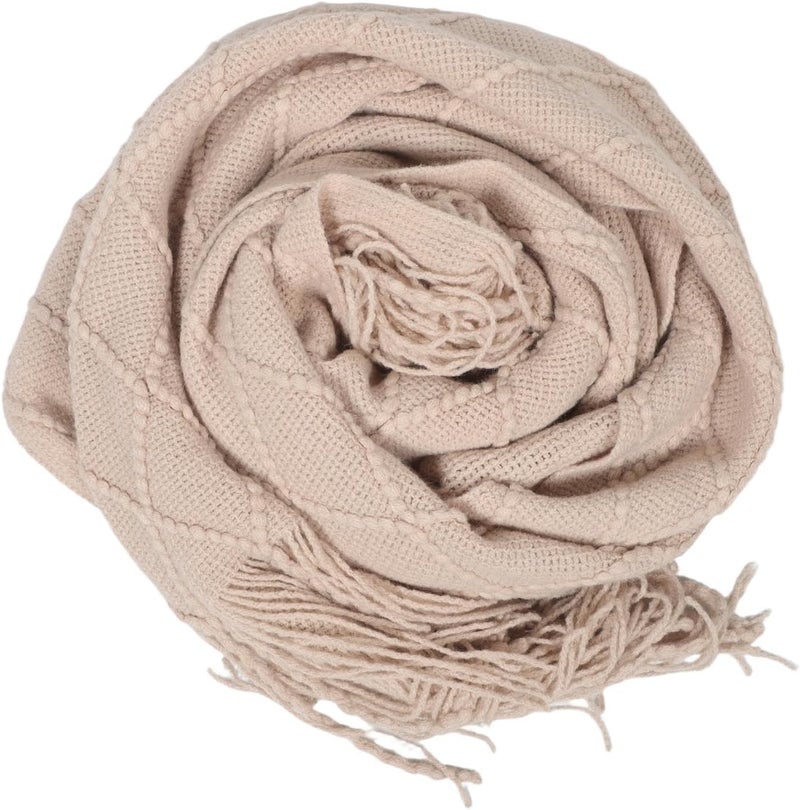 Bed Runner - Bedding Scarf for 1.2m/47.24 Inch Wide Single Bed - Solid Color Decorative Throw Blanket with Tassels for Stylish Bedroom, Dorm Room, Or Vacation Rental - Image 1