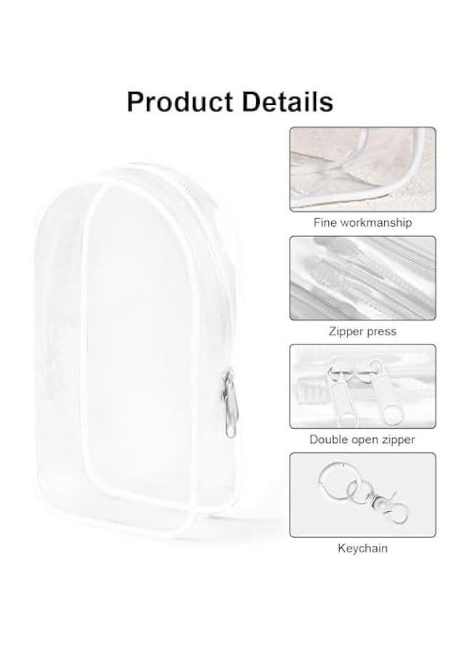 Arabest Clear Figure Display Bag for Labubu, Thickening Figures Storage Bag with Keychain, Medium Doll Hanging Blind Box, Portable Single Zipper Closure Dustproof Collectibles Case for Dolls, White  - Image 5