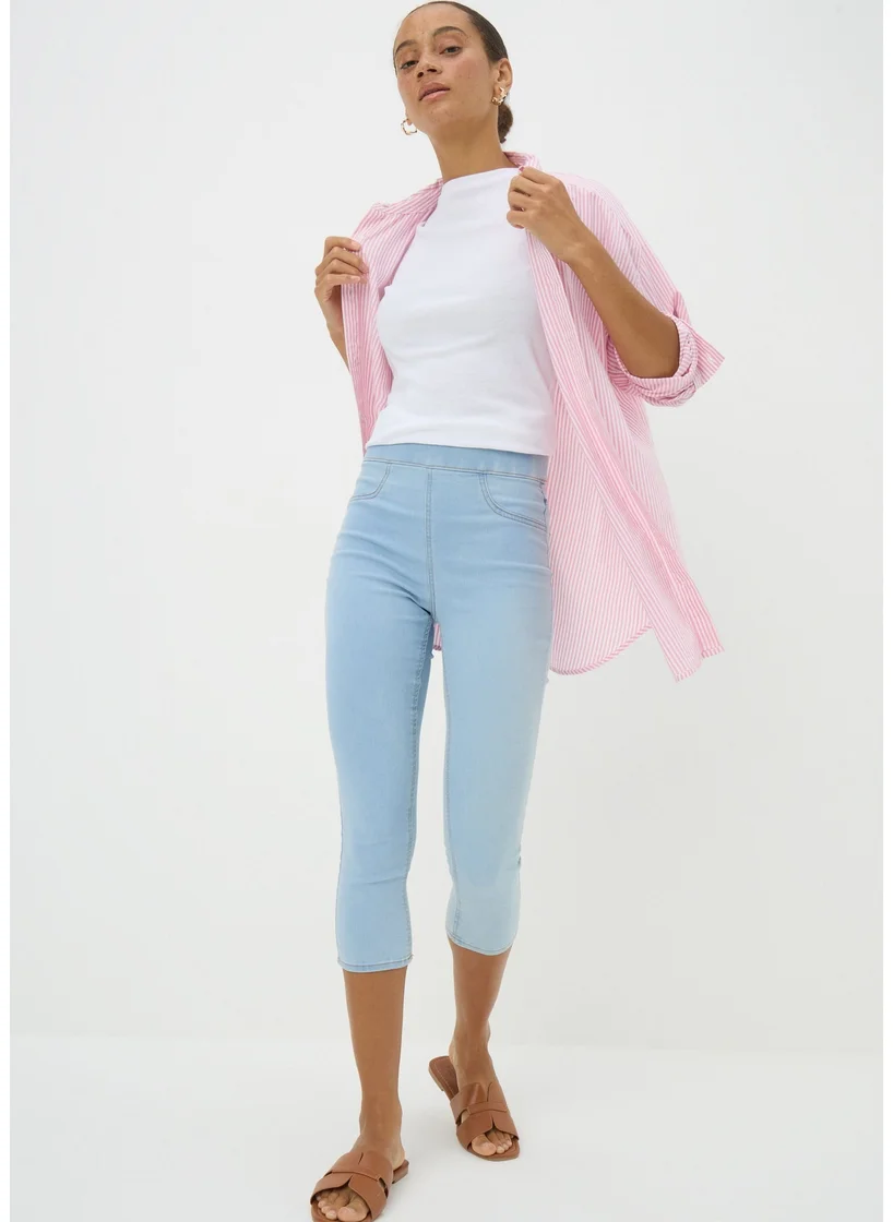 Matalan Lightwash Cropped Jeggings