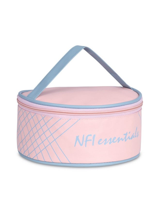 NFI essentials NFI essentials Small Makeup Pouch, Cosmetic Pouch for Women, Cosmetic Organiser Storage Bag, Vanity Organizer, Make up Pouches, Toiltery Travel Pouche (Light Pink)  - Image 2
