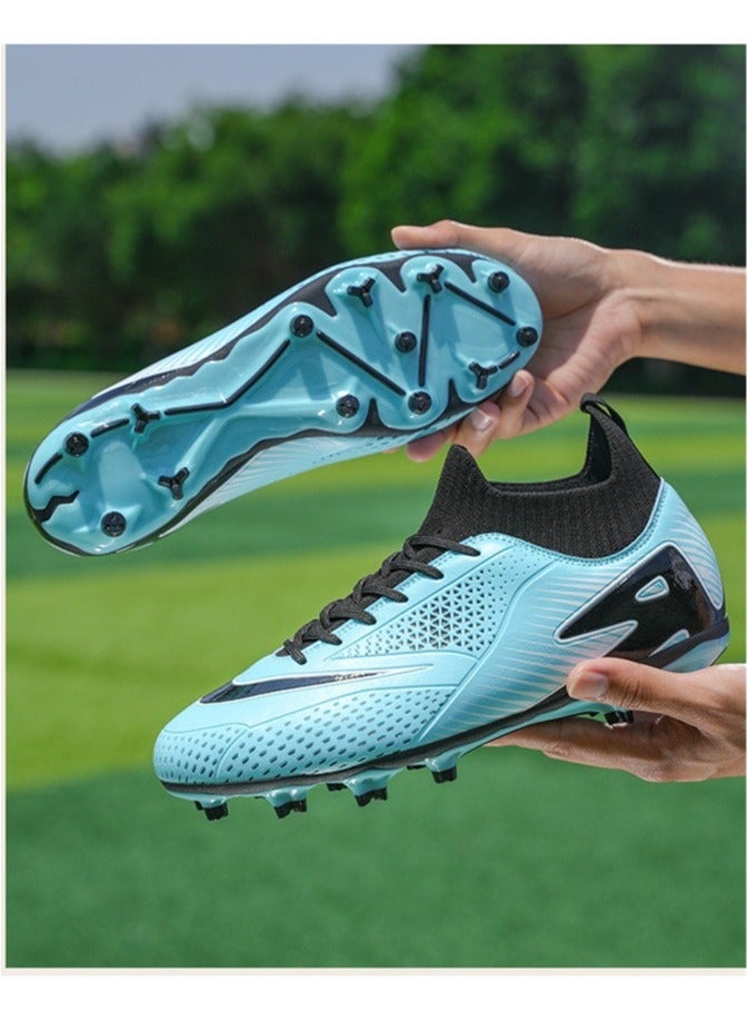 SKT Shiketro Football Lawn Sneakers, High-top Lace-up Football Shoes, Ball Control Uppers For Men And Women, Breathable And Non-Slip Professional Football Shoes - Image 2