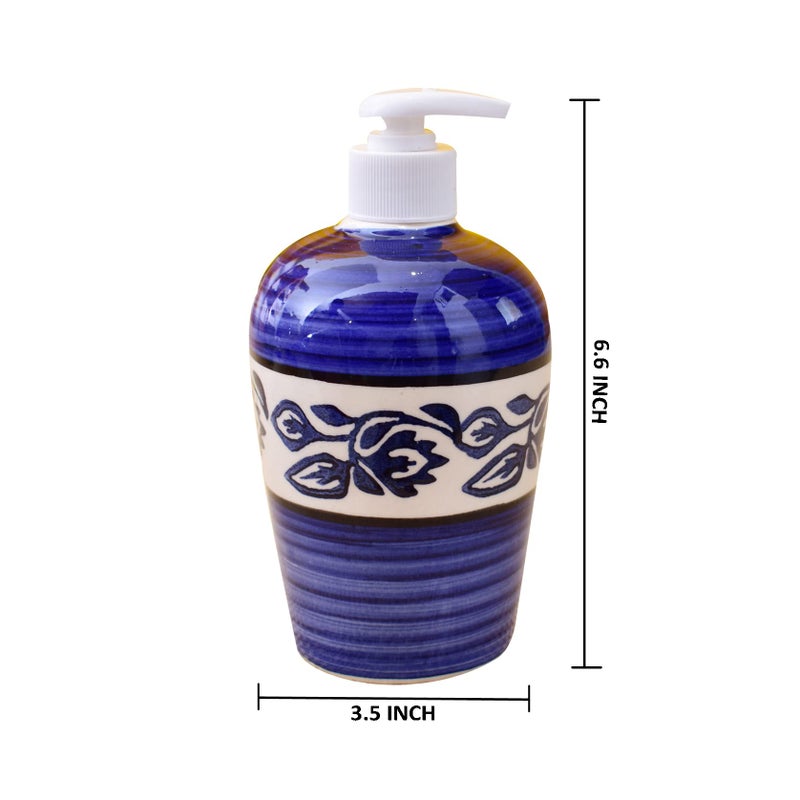 Kunhar موزع صابون سائل سيراميك كونهاR، 450 مل، أزرق - Image 2