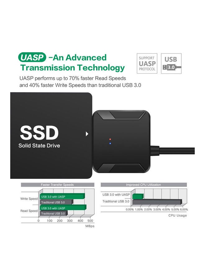 USB3.0 To SATA Adapter Black - Image 5