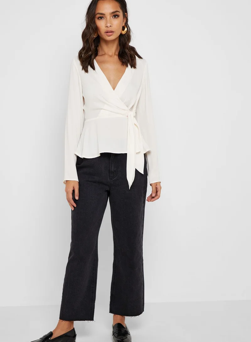 FOREVER 21 Peplum Wrap Top