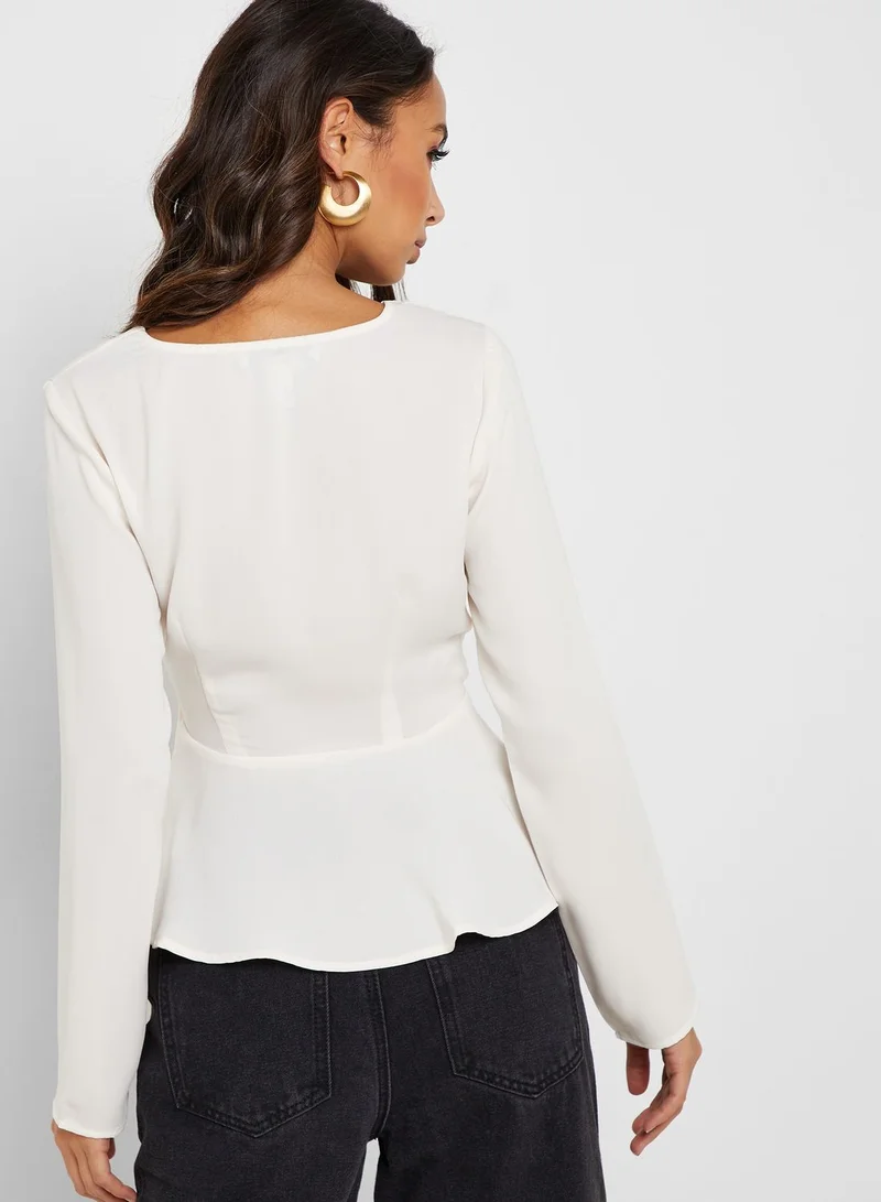 FOREVER 21 Peplum Wrap Top