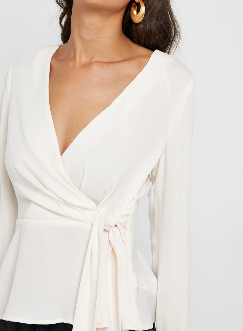 FOREVER 21 Peplum Wrap Top
